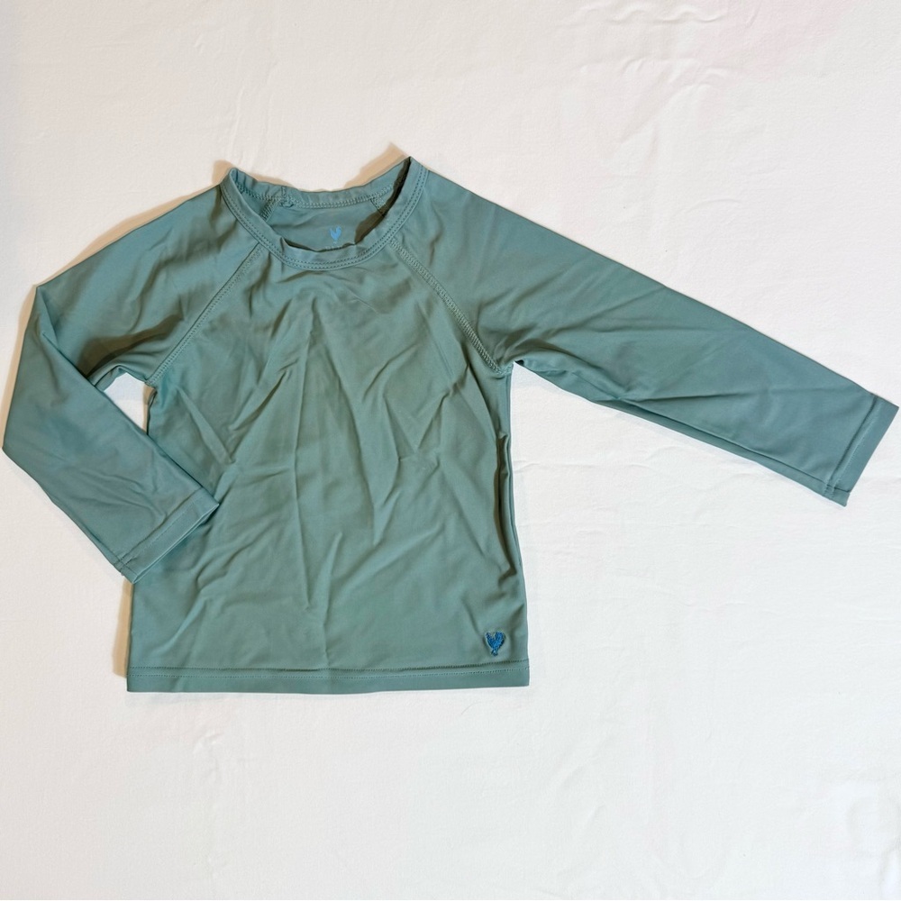 New Blue Rooster Long Sleeve Rash Guard Boys 3T 3Y Swim Sage Green Pink Chicken